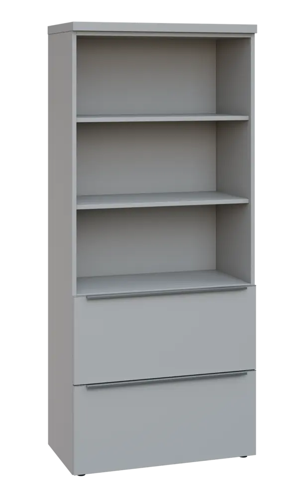 SIN 5 - 82ZN kancelářská skříň, 2-zásuvková/nika, 1820x800x400, šedá